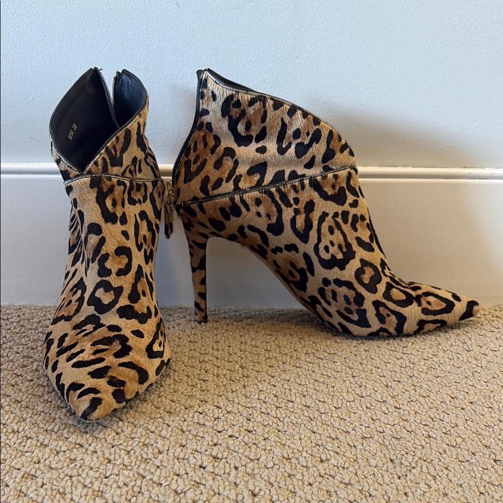 Leopard Print Ankle Boots